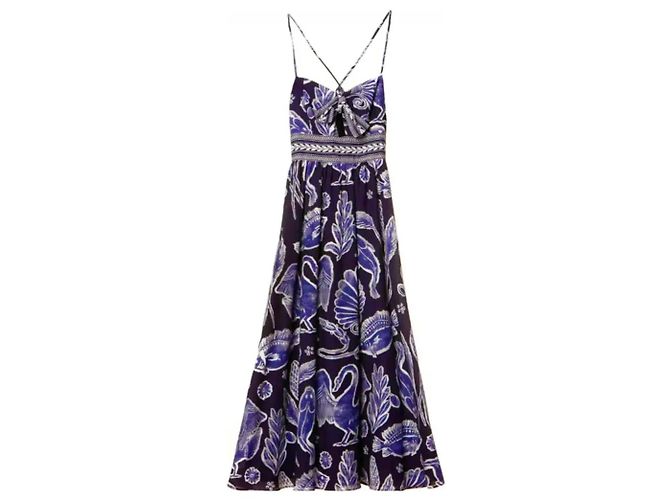 Autre Marque Ancient Kallos Hellas Resort Wear Mythologia Maxikleid Weiß Dunkelblau - Ansicht 2