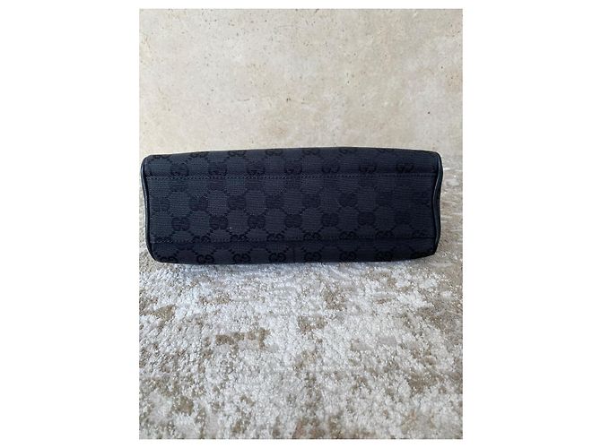 Borsa a tracolla Gucci GG Supreme in tela monogramma nero - vista 7