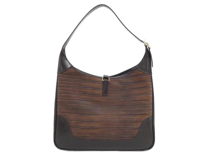 Hermès Borsa a tracolla Hermes Trim 2 35cm Cioccolato - vista 2