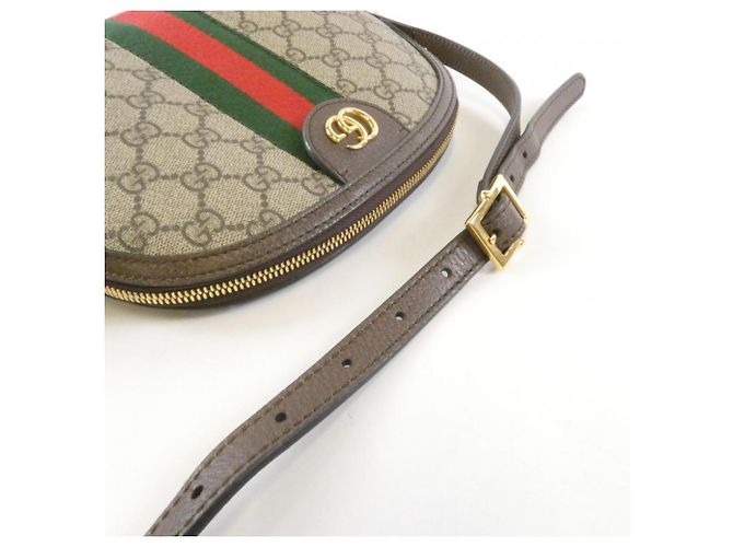 Borsa a Spalla Gucci Ophidia Marrone Beige - vista 7