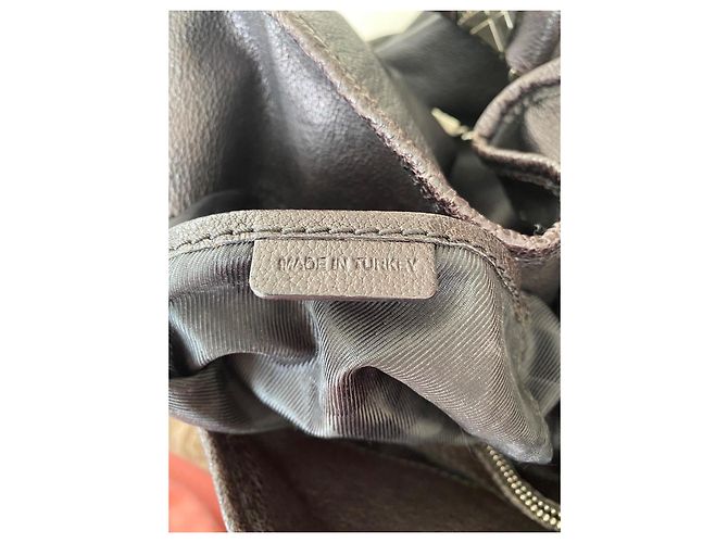 Burberry Handtasche aus schwarzem Leder mit Kette - Ansicht 14