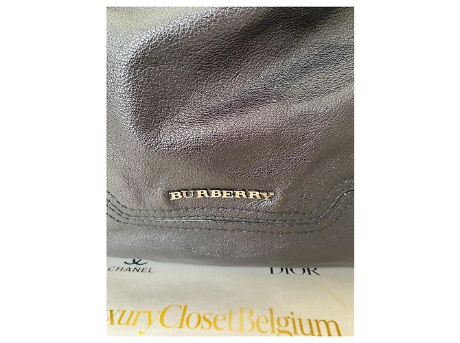 Burberry Handtasche aus schwarzem Leder mit Kette - Ansicht 5