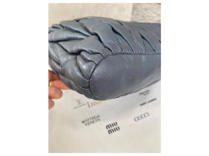 Miu Miu Borsa Matelassé in pelle grigia Grigio - vista 7
