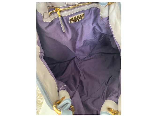 Miu Miu Borsa Matelassé in pelle grigia Grigio - vista 9