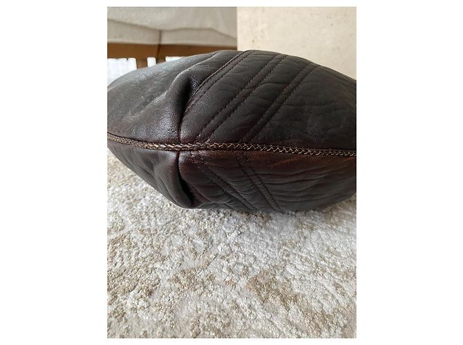 Fendi Borsa Hobo in Pelle Marrone - vista 10