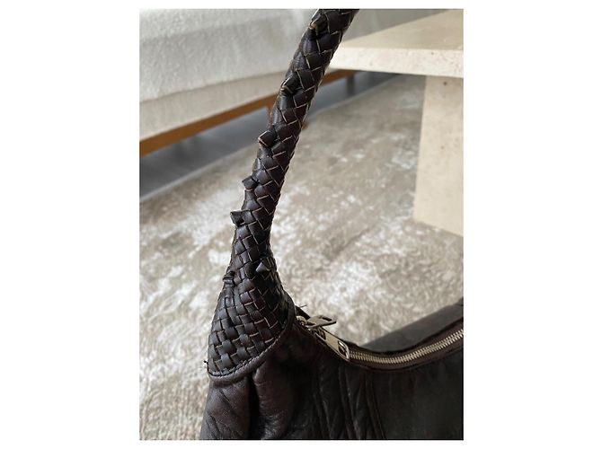 Fendi Borsa Hobo in Pelle Marrone - vista 12