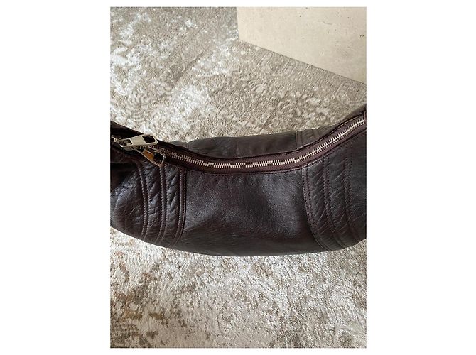 Fendi Borsa Hobo in Pelle Marrone - vista 14