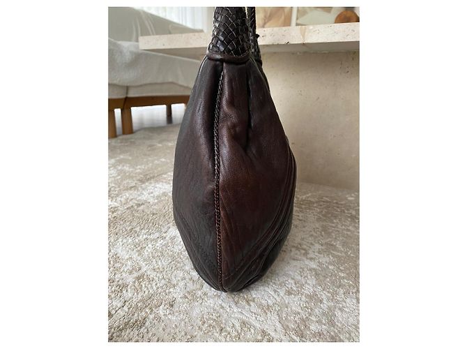 Fendi Borsa Hobo in Pelle Marrone - vista 5