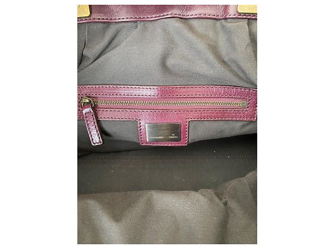 Borsa Fendi in pelle bordeaux Bordò - vista 10