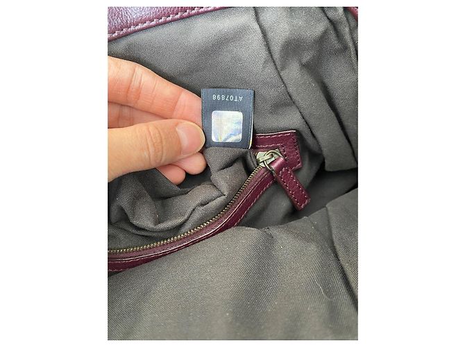 Borsa Fendi in pelle bordeaux Bordò - vista 11
