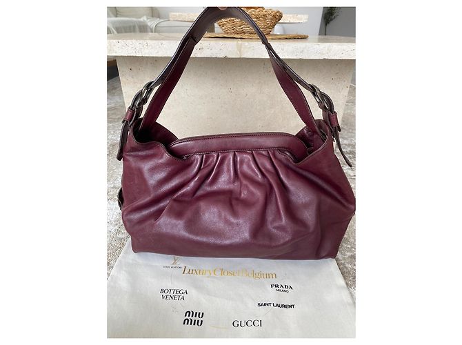 Borsa Fendi in pelle bordeaux Bordò - vista 3