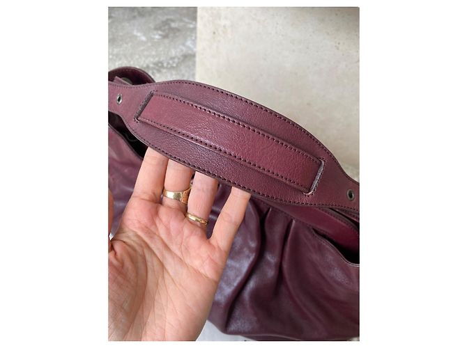 Borsa Fendi in pelle bordeaux Bordò - vista 4