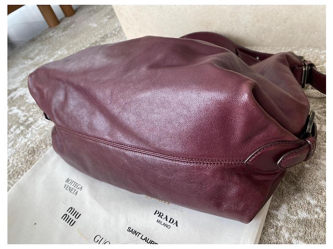 Borsa Fendi in pelle bordeaux Bordò - vista 6