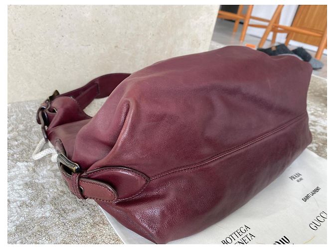 Borsa Fendi in pelle bordeaux Bordò - vista 7