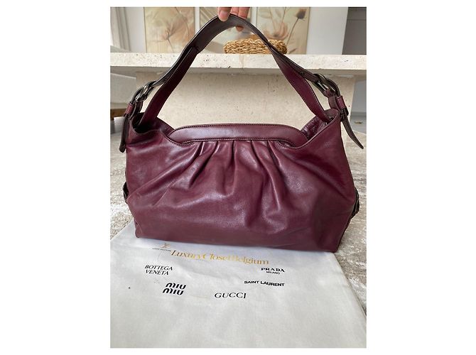 Borsa Fendi in pelle bordeaux Bordò - vista 8