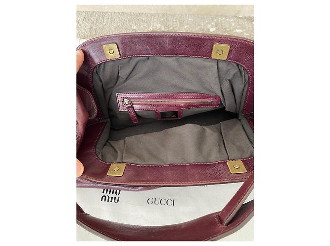 Borsa Fendi in pelle bordeaux Bordò - vista 9