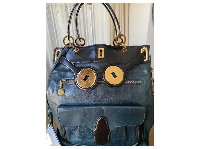 Balenciaga Handtasche aus blauem Leder - Ansicht 10