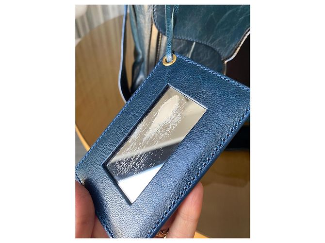 Balenciaga Handtasche aus blauem Leder - Ansicht 12