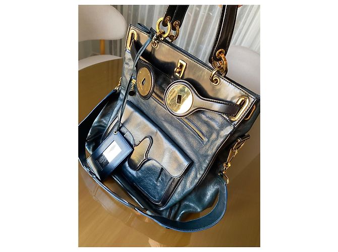 Balenciaga Handtasche aus blauem Leder - Ansicht 3