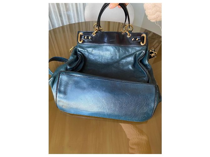 Balenciaga Handtasche aus blauem Leder - Ansicht 4
