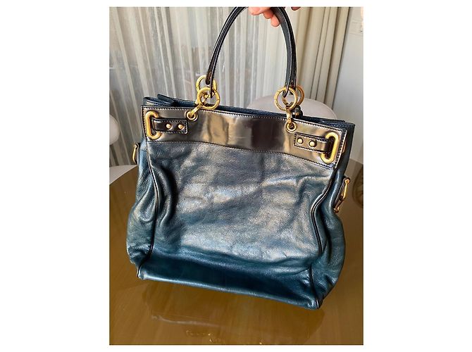 Balenciaga Handtasche aus blauem Leder - Ansicht 5