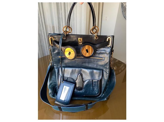 Balenciaga Handtasche aus blauem Leder - Ansicht 6