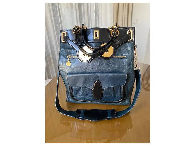 Balenciaga Handtasche aus blauem Leder - Ansicht 7