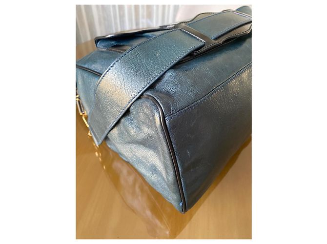 Balenciaga Handtasche aus blauem Leder - Ansicht 8