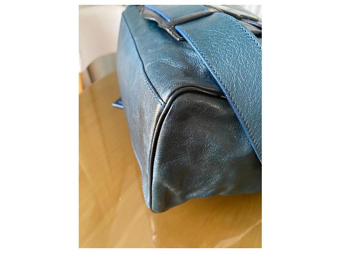 Balenciaga Handtasche aus blauem Leder - Ansicht 9
