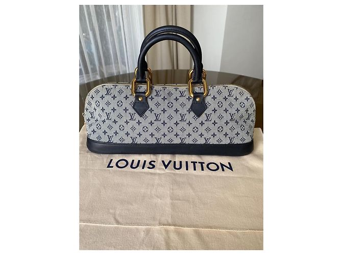 Louis Vuitton Alma Long Monogram Denim - Blu Grigio Monogramma - vista 2