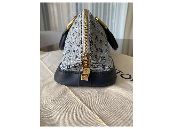 Louis Vuitton Alma Long Monogram Denim - Blu Grigio Monogramma - vista 6