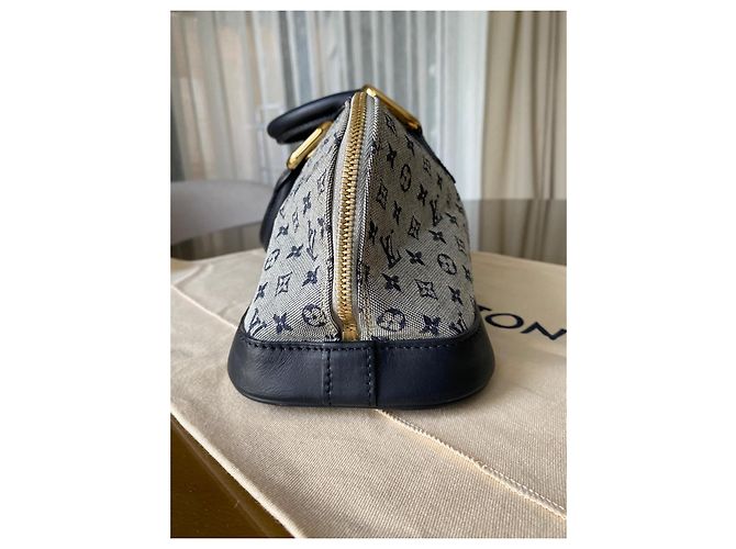 Louis Vuitton Alma Long Monogram Denim - Blu Grigio Monogramma - vista 7