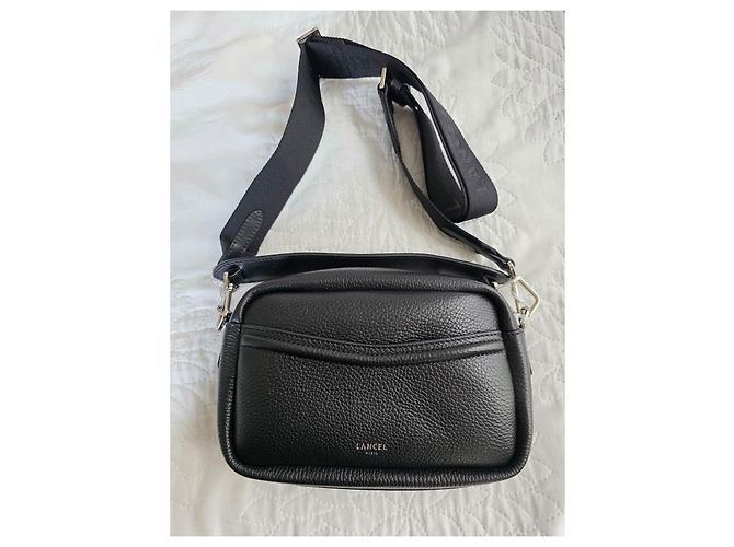 Borsa camera in pelle granulata nera Lancel - nuovo mai indossato Nero - vista 11