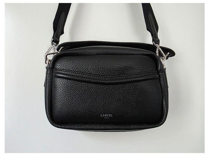 Borsa camera in pelle granulata nera Lancel - nuovo mai indossato Nero - vista 18