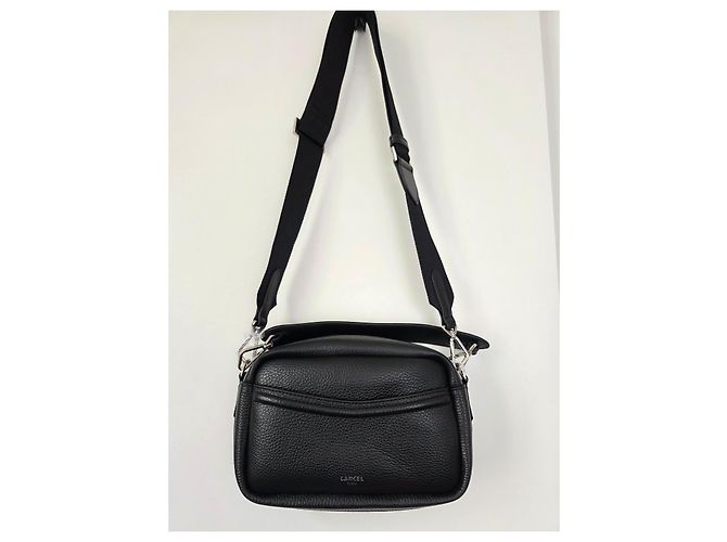 Borsa camera in pelle granulata nera Lancel - nuovo mai indossato Nero - vista 3