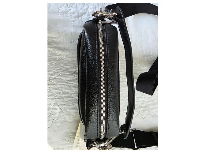 Borsa camera in pelle granulata nera Lancel - nuovo mai indossato Nero - vista 8