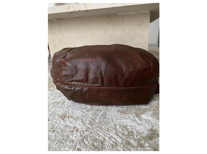 Borsa Fendi in pelle marrone con manici intrecciati - vista 10