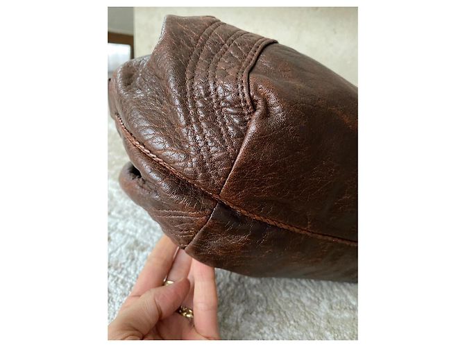 Borsa Fendi in pelle marrone con manici intrecciati - vista 13