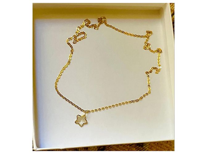Autre Marque Collana in oro 14k con pendente a stella in madreperla D'oro - vista 13