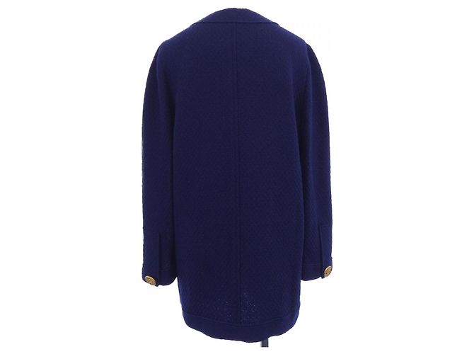Chaqueta Chanel sin cuello Azul Azul marino - vista 2