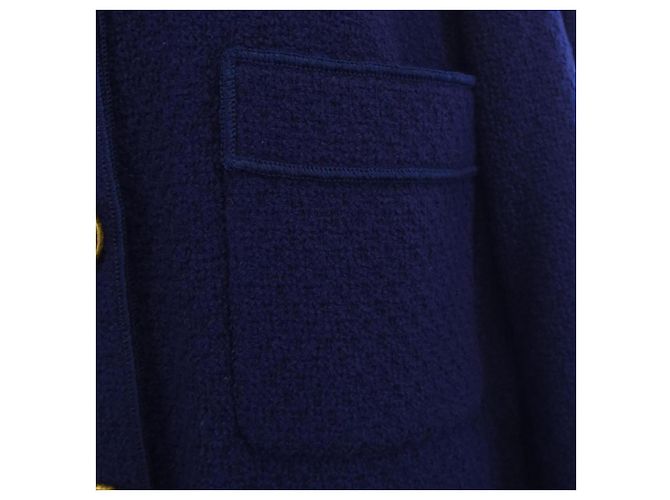 Chaqueta Chanel sin cuello Azul Azul marino - vista 5