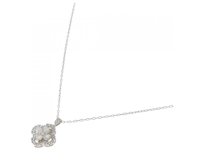 Autre Marque Collana in Opale e Diamante Pt900/Pt850 Argento - vista 2