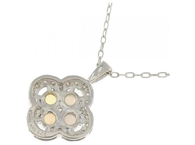 Autre Marque Collana in Opale e Diamante Pt900/Pt850 Argento - vista 4