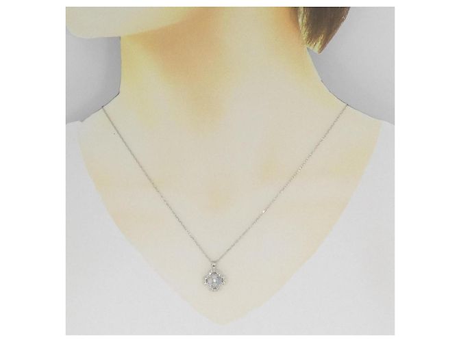 Autre Marque Collana in Opale e Diamante Pt900/Pt850 Argento - vista 6