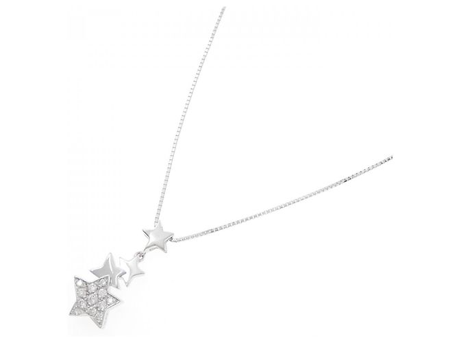 Autre Marque Collana con Diamanti K18WG Argento - vista 2