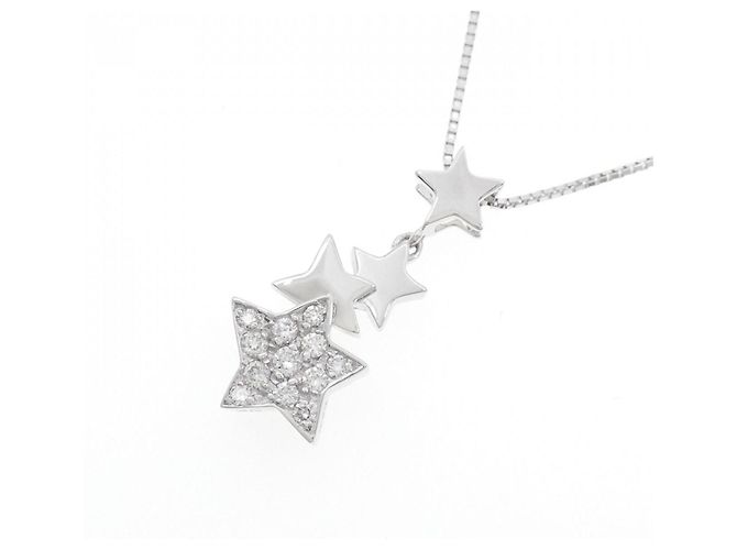 Autre Marque Collana con Diamanti K18WG Argento - vista 3