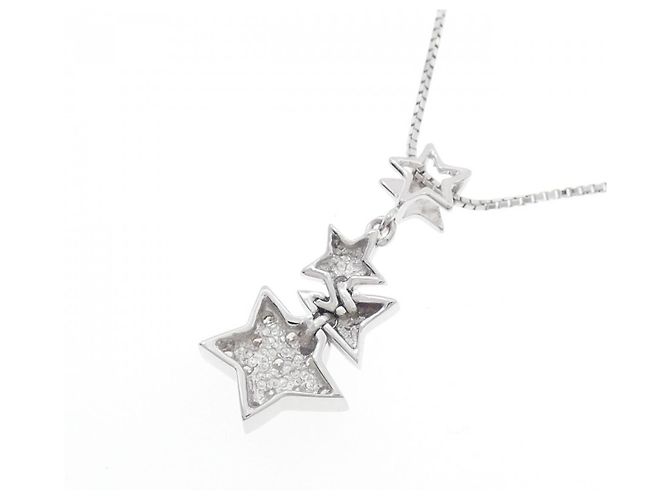 Autre Marque Collana con Diamanti K18WG Argento - vista 4