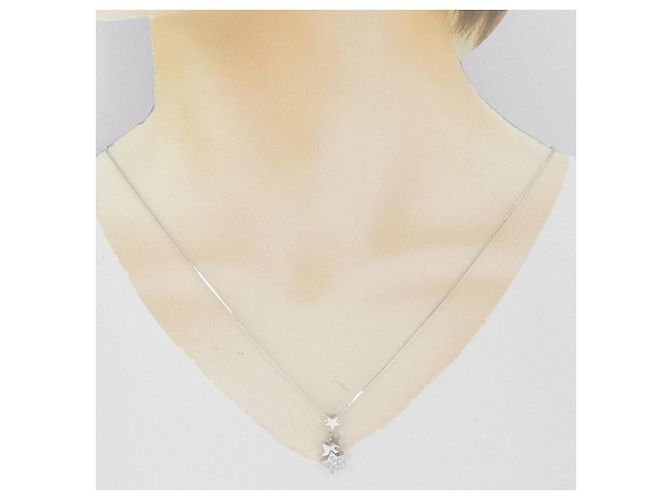Autre Marque Collana con Diamanti K18WG Argento - vista 6