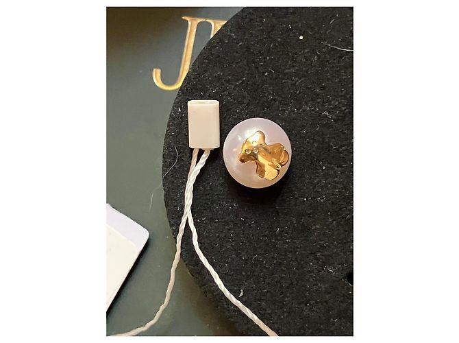 Autre Marque Orecchini TOUS Bear Pearl in oro 18k Bianco D'oro - vista 10
