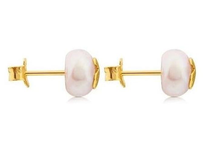 Autre Marque Orecchini TOUS Bear Pearl in oro 18k Bianco D'oro - vista 2